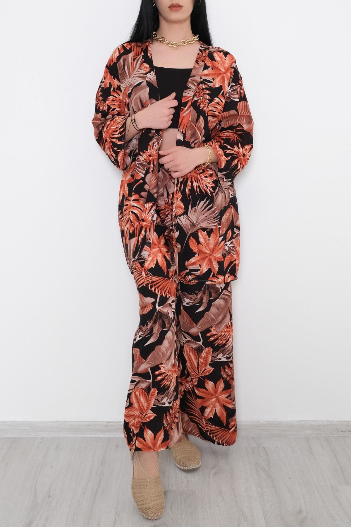 Kimono Takım Kahverengituruncu - 10553.1095.