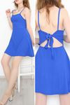 Sırt Bağlamalı Elbise Mavi - 9168.316.