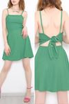 Sırt Bağlamalı Elbise Yeşil - 9168.316.