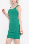 Kalın Askılı Elbise Yeşil - 11053.1612.